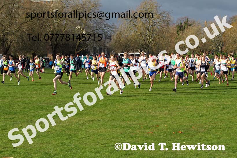 Boys under-15s, European Cross Country Championships Trials, Sefton Park, Liverpool. Photo: David T. Hewitson/Sports for All Pics